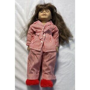 American Girl Molly Doll & Pleasant Company Pajama Set with Slippers 18"